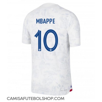 Camisa de time de futebol França Kylian Mbappe #10 Replicas 2º Equipamento Mundo 2022 Manga Curta